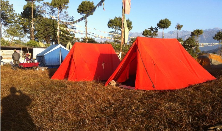 Camping on the trek